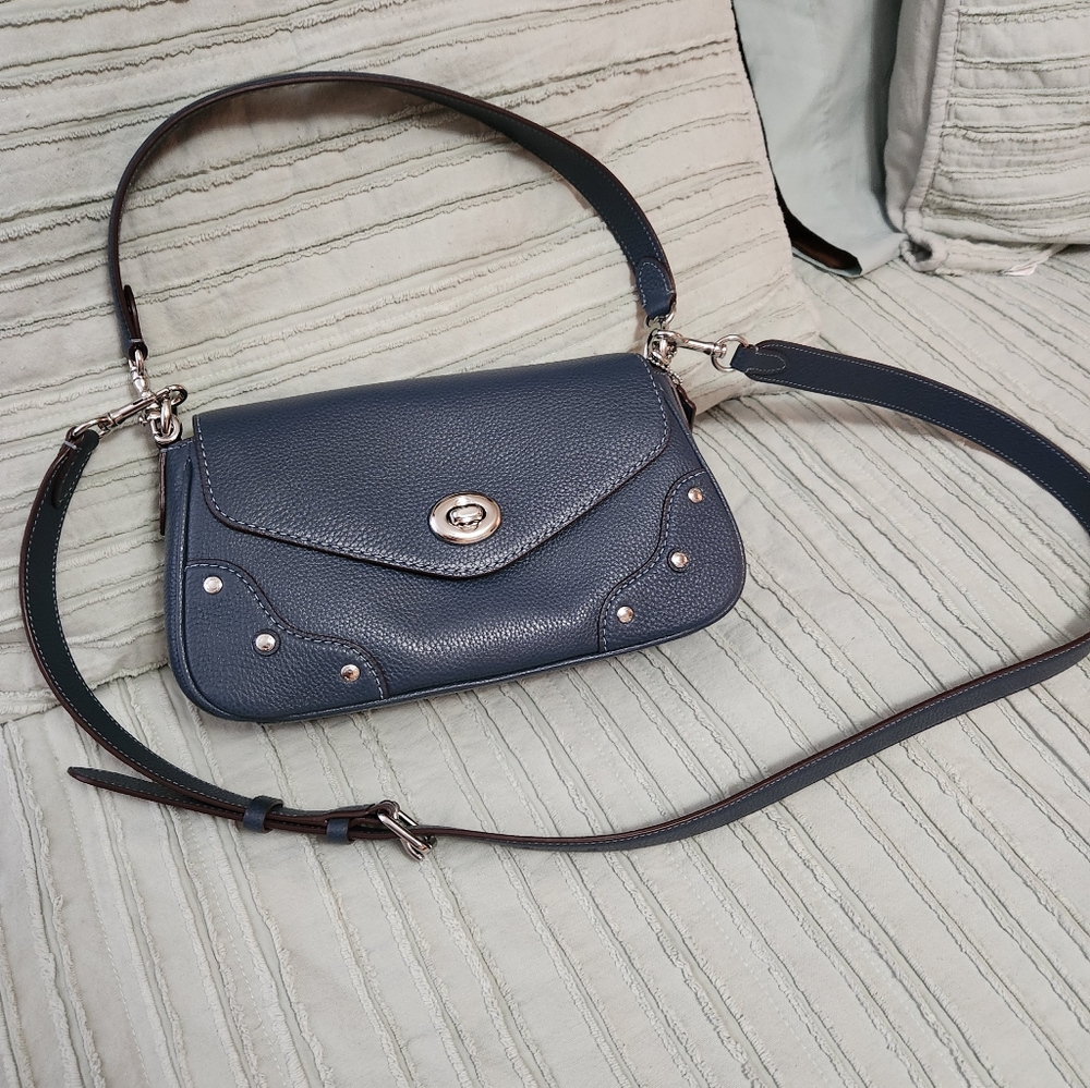 COACH DENIM LEATHER CROSSBODY